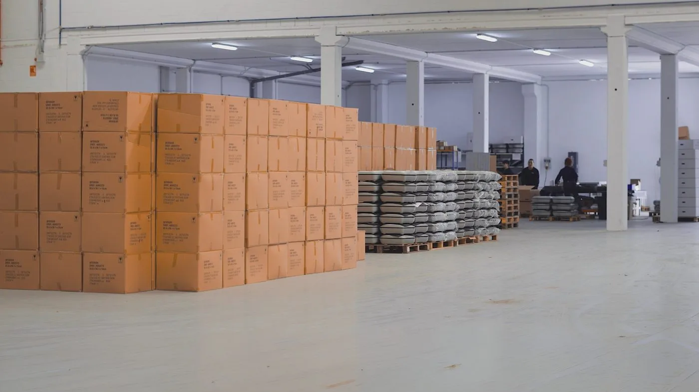 Producto terminado y embalado en el almacén de i-mas