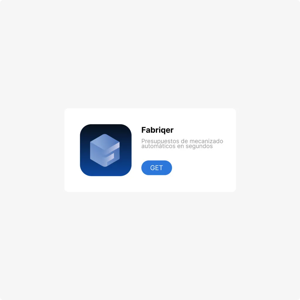 Interfaz UX/UI de la plataforma Fabriqer (pantalla 7)